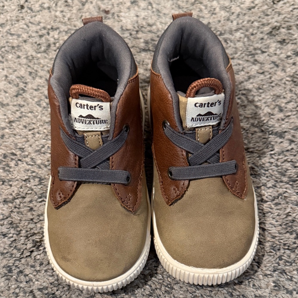 Carter's Two-Tone Brown & Tan Kids Hiking Boots